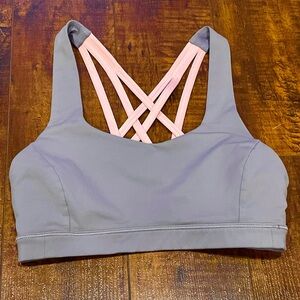 Lululemon Free to Be Serene Bra Mauve Pink Back Straps No Padding W2AJ5S Size 2
